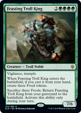 Feasting Troll King (Throne of Eldraine) Near Mint Foil