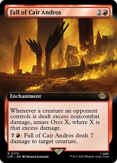 Fall of Cair Andros (Extended Art) (Surge Foil) (Universes Beyond: The Lord of the Rings: Tales of Middle-earth) Near Mint Foil