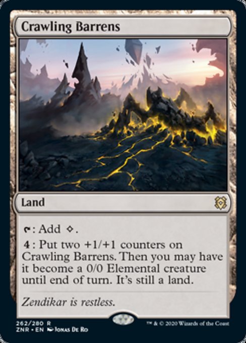 Crawling Barrens (Zendikar Rising) Near Mint