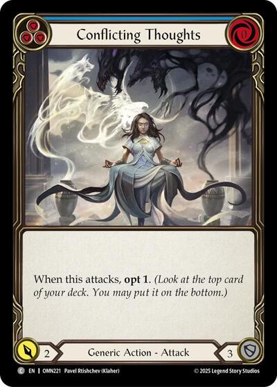 Conflicting Thoughts (Blue) (Omens of the Third Age) Near Mint Foil