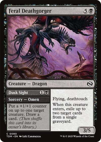 Feral Deathgorger (Tarkir: Dragonstorm) Light Play Foil