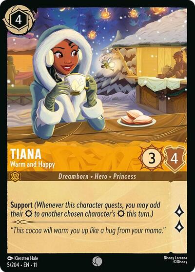 Tiana - Warm and Happy (Winterspell) Near Mint Cold Foil