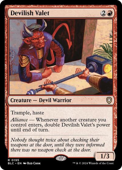 Devilish Valet (Commander: Bloomburrow) Near Mint