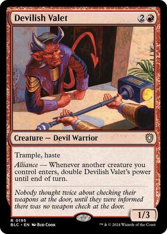 Devilish Valet (Commander: Bloomburrow) Near Mint