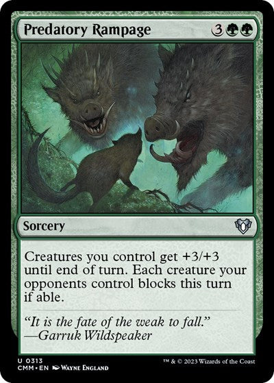 Predatory Rampage (Commander Masters) Near Mint Foil