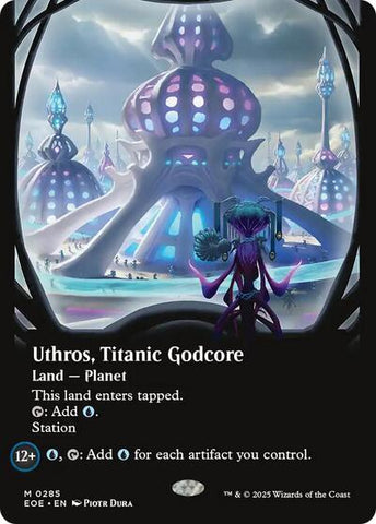 Uthros, Titanic Godcore (Borderless) (Edge of Eternities) Near Mint Foil