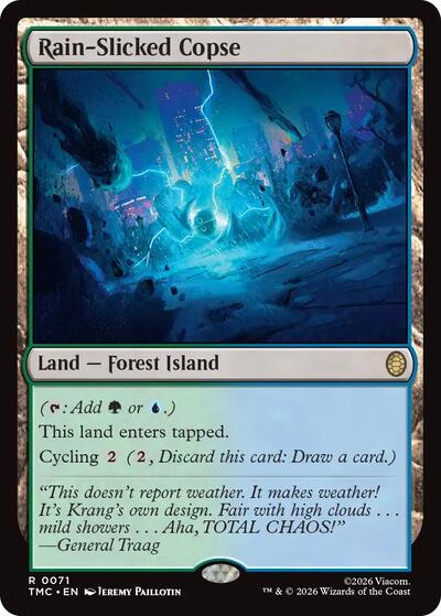 Rain-Slicked Copse (Commander: Teenage Mutant Ninja Turtles) Near Mint Foil