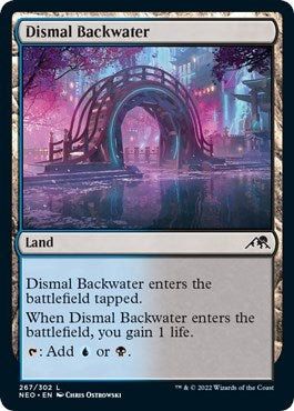Dismal Backwater (Kamigawa: Neon Dynasty) Near Mint Foil