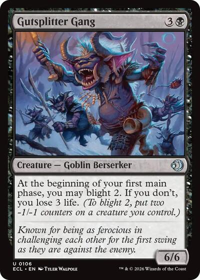 Gutsplitter Gang (Lorwyn Eclipsed) Near Mint Foil