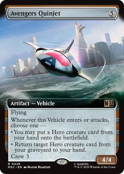 Avengers Quinjet - Hammer of Nazahn (Extended Art) (Commander: Marvel Super Heroes) Near Mint