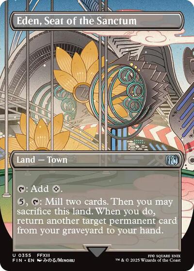 Eden, Seat of the Sanctum (Borderless) (Universes Beyond: FINAL FANTASY) Near Mint Foil