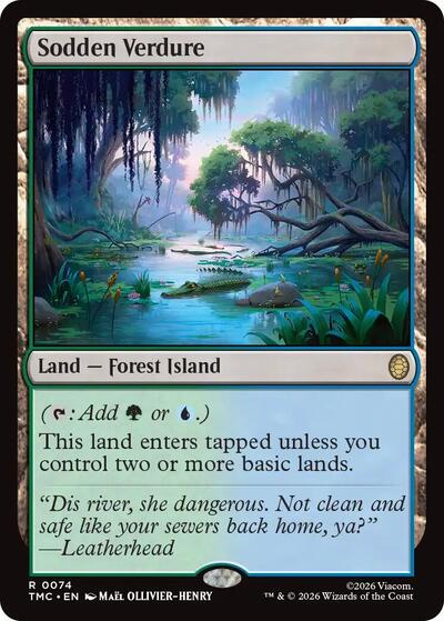Sodden Verdure (Commander: Teenage Mutant Ninja Turtles) Near Mint Foil