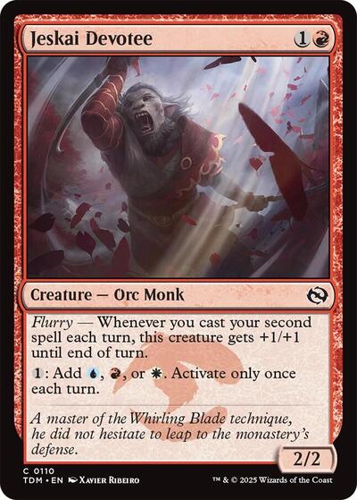 Jeskai Devotee (Tarkir: Dragonstorm) Near Mint Foil