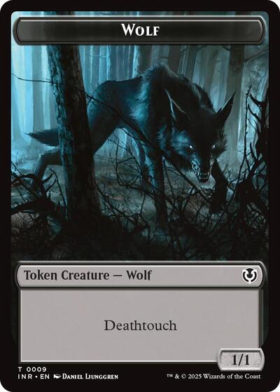 Wolf (0009) / Wolf (0018) Double-Sided Token (Innistrad Remastered) Near Mint Foil