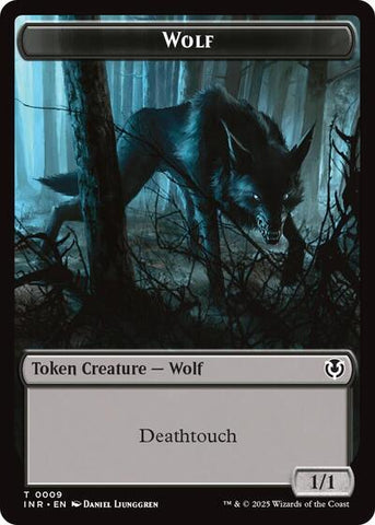 Wolf (0009) / Wolf (0018) Double-Sided Token (Innistrad Remastered) Near Mint Foil