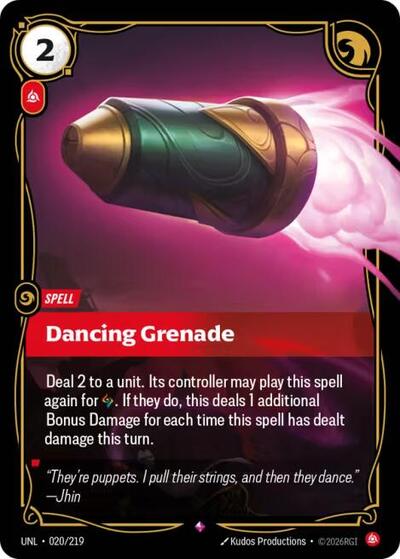 Dancing Grenade (Unleashed) Near Mint Foil