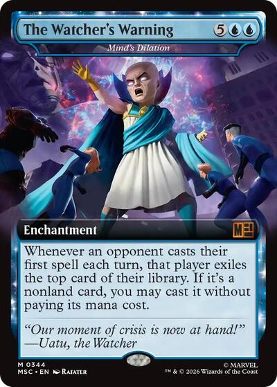 The Watcher's Warning - Mind's Dilation (Extended Art) (Commander: Marvel Super Heroes) Near Mint