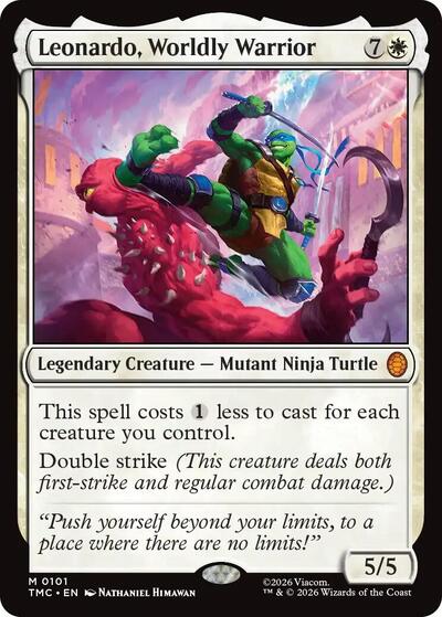 Leonardo, Worldly Warrior (Commander: Teenage Mutant Ninja Turtles) Near Mint