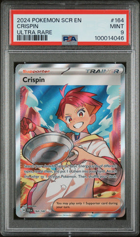 2024 POKEMON SCR EN-STELLAR CROWN 164 CRISPIN UR  PSA 9