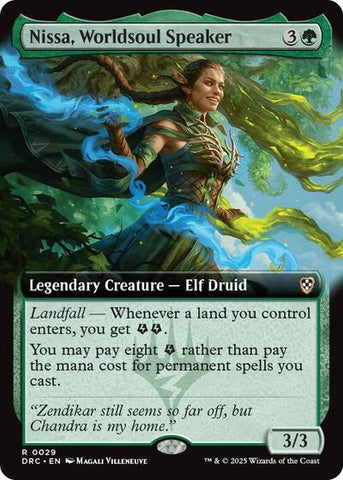 Nissa, Worldsoul Speaker (Extended Art) (Commander: Aetherdrift) Near Mint