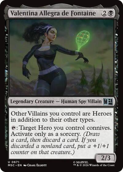 Valentina Allegra de Fontaine (Commander: Marvel Super Heroes) Near Mint Foil