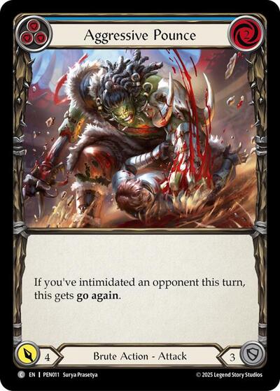 Aggressive Pounce (Blue) (Compendium of Rathe) Near Mint Foil