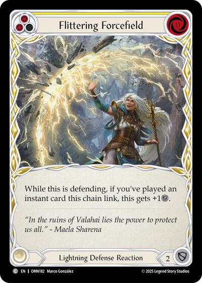 Flittering Forcefield (Yellow) (Omens of the Third Age) Near Mint Foil
