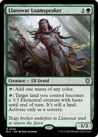 Llanowar Loamspeaker (Commander: Bloomburrow) Near Mint