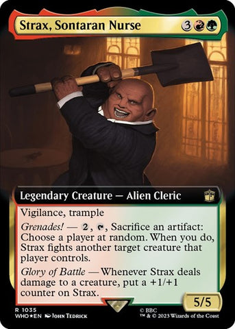 Strax, Sontaran Nurse (Extended Art) (Surge Foil) (Universes Beyond: Doctor Who) Near Mint Foil
