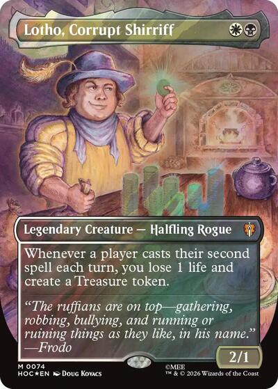 Lotho, Corrupt Shirriff (Borderless) (Surge Foil) (The Hobbit: Eternal-Legal) Near Mint Foil