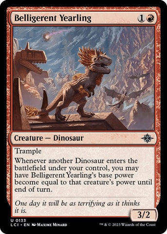 Belligerent Yearling (The Lost Caverns of Ixalan) Near Mint Foil