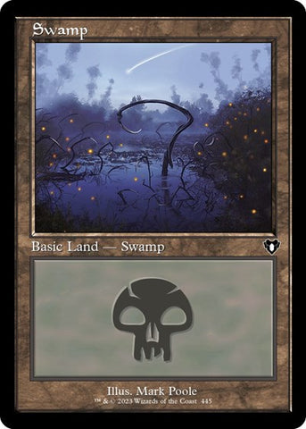 Swamp (445) (Retro Frame) (Commander Masters) Near Mint Foil