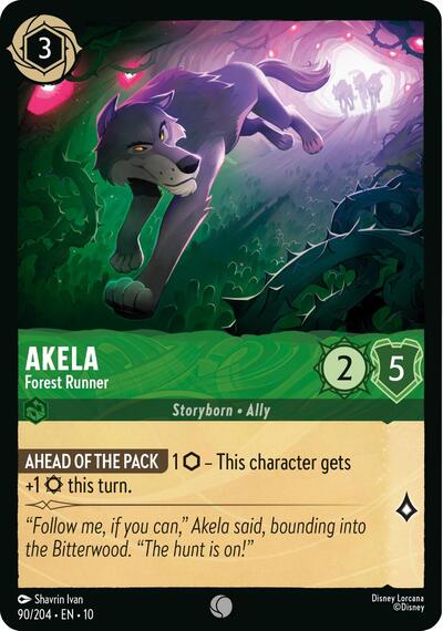 Akela - Forest Runner (Whispers in the Well) Near Mint Cold Foil