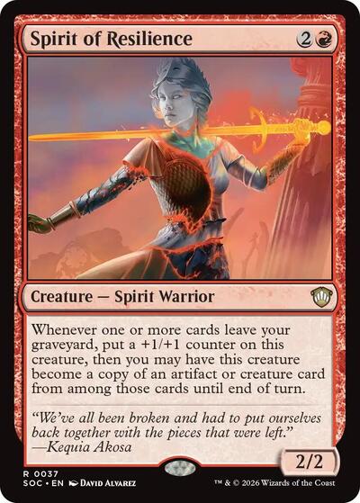 Spirit of Resilience (Commander: Secrets of Strixhaven) Near Mint