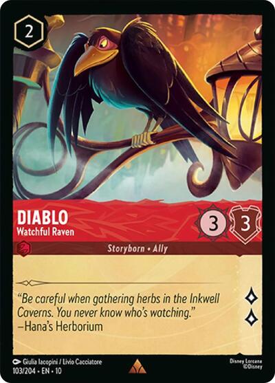 Diablo - Watchful Raven (Whispers in the Well) Near Mint Cold Foil