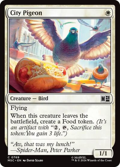 City Pigeon (Commander: Marvel Super Heroes) Near Mint Foil