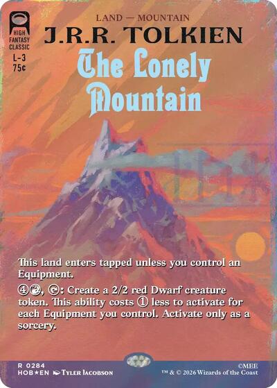The Lonely Mountain (Borderless) (Surge Foil) (The Hobbit) Near Mint Foil