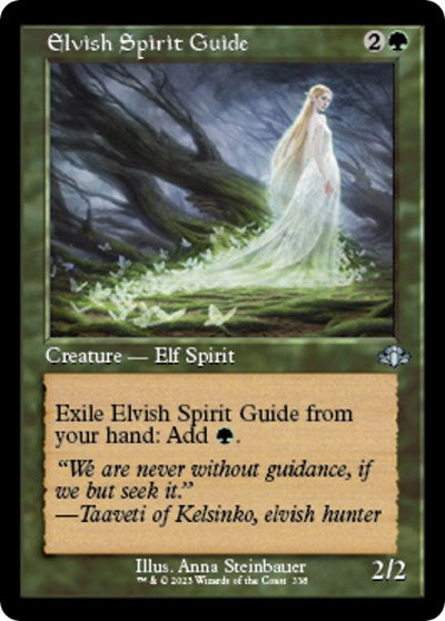 Elvish Spirit Guide (Retro Frame) (Dominaria Remastered) Light Play Foil