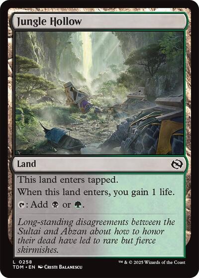 Jungle Hollow (Tarkir: Dragonstorm) Light Play Foil