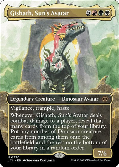 Gishath, Sun's Avatar (Borderless) (The Lost Caverns of Ixalan) Near Mint Foil