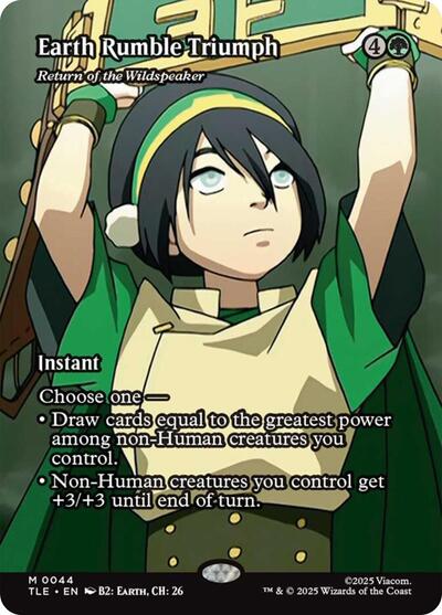 Earth Rumble Triumph - Return of the Wildspeaker (Borderless) (Avatar: The Last Airbender: Eternal-Legal) Near Mint