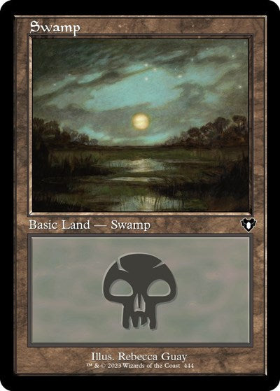 Swamp (444) (Retro Frame) (Commander Masters) Near Mint Foil