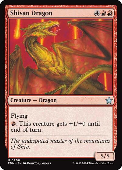 Shivan Dragon (Foundations) Near Mint Foil