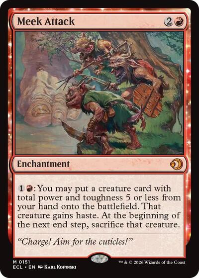 Meek Attack (Lorwyn Eclipsed) Near Mint Foil
