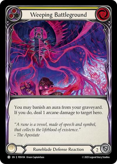 Weeping Battleground (Yellow) (Compendium of Rathe) Near Mint Foil