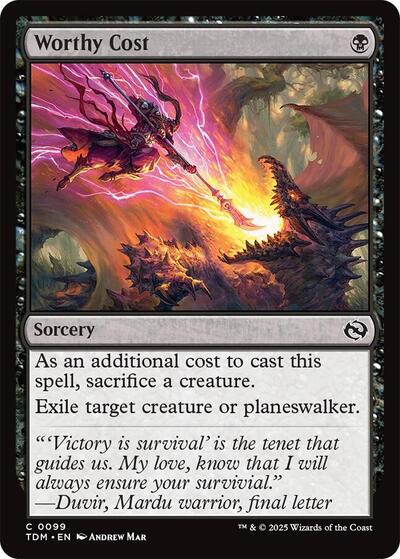 Worthy Cost (Tarkir: Dragonstorm) Near Mint
