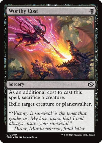 Worthy Cost (Tarkir: Dragonstorm) Near Mint