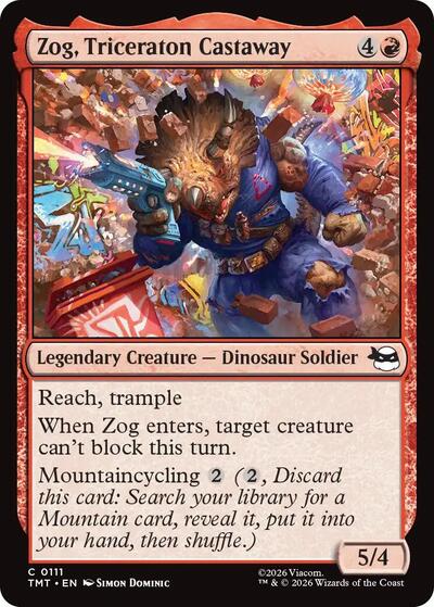 Zog, Triceraton Castaway (Teenage Mutant Ninja Turtles) Near Mint