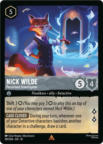 Nick Wilde - Persistent Investigator (Whispers in the Well) Near Mint