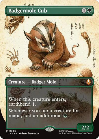 Badgermole Cub (Borderless) (Avatar: The Last Airbender) Near Mint